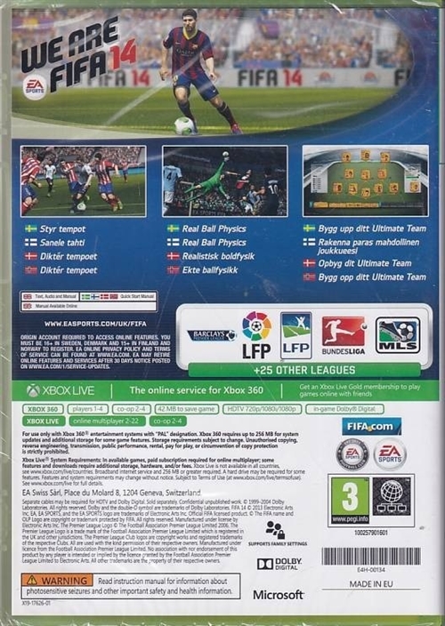 Fifa 14 - Bundle Copy - I folie - XBOX 360 (B Grade) (Genbrug)